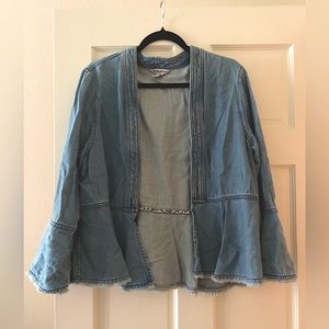 Tommy Bahama Denim Peplum Jacket